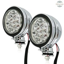 2x Led 4" Universal Chrome