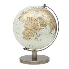 Cream and Gold World Globe