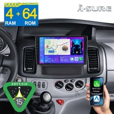 For Vauxhall Vivaro A 2010-2014 Android 15 Head Unit 4+64G CarPlay Sat Nav Radio