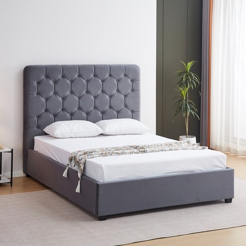 Madison king grey velvet - king,