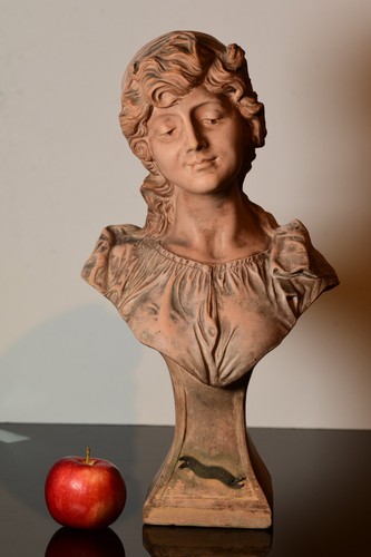 Antique terracotta art nouveau - terracotta,
