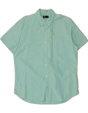 GAP Mens Short Sleeve Shirt Large Turquoise Cotton QI11