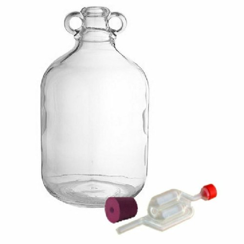 Glass demijohn with bung - demijohn,