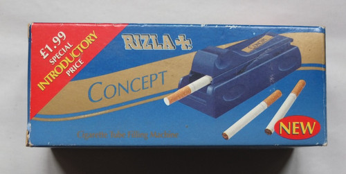 Blue rizla cigarette - cigarette, making