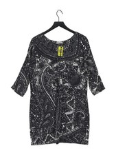 Marilyn Moore A-Line Midi Dress UK12 in Grey