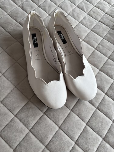 Woman white leather - m&s,