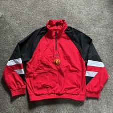Men's Adidas Manchester United FC Icons Pullover 1/4 Zip Jacket - 22/23 - Retro