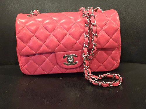 Chanel mini classic - chanel, pink