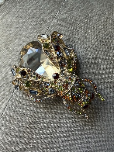 Vintage large crystal - large, beetle