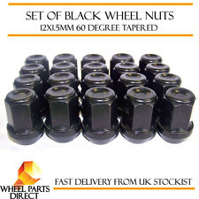 Alloy Wheel Nuts Black (20) 12x1.5 Bolts for Land Rover Freelander [Mk1] 97-06