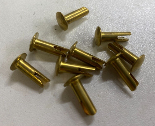 Brass bifurcated split - brass, rivets