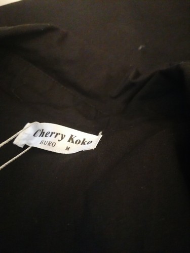 Ladies long black coat size - , 12