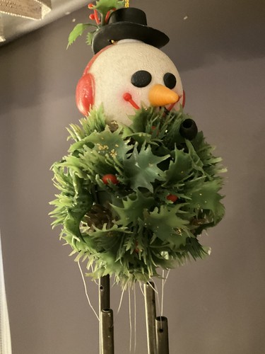 Vintage snowman hollyberry - vintage,
