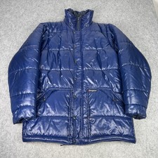 Vintage Berghaus Jacket Mens Large Blue Pole Puffer Insulated Coat Ripstop 1980s