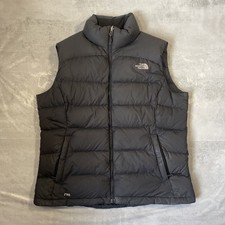 The North Face Gilet Womens XL Black Nuptse 700 Down Puffer Vest Jacket