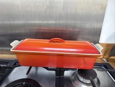 Le CREUSET VOLCANIC ORANGE ENAMEL  PATE MEATLOAF TERRINE 32 cm - ?FREEPOST?