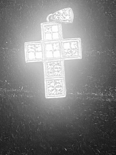 18ct white gold diamond cross