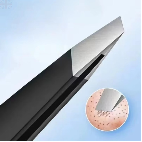 Black eyebrow tweezers - eyebrow,