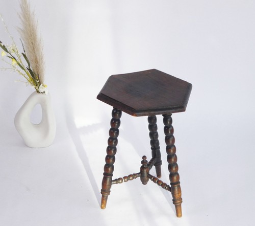 Antique turned hexagonal - turned,