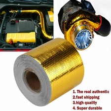 50mm* 5M Roll Adhesive Reflective Gold High Temperature Heat Shield Wrap Tape