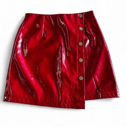 Christmas faux leather skirt - christmas,