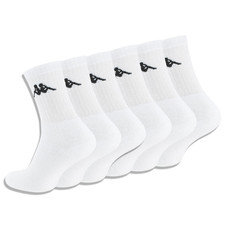 Kappa Mens White Sport Socks 3 - 6 Pairs Black Cotton Running Socks Cushioned