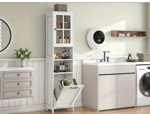 Tall bathroom cabinet with - bathroom,