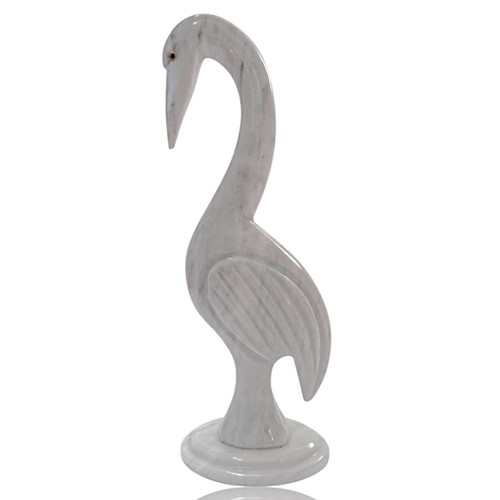 Heron table sculpture - in, white