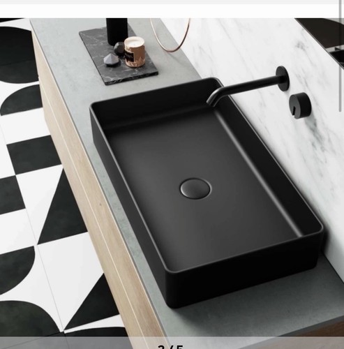 Matt black rectangle - matt,