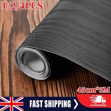 5M Black Wood Grain Wallpaper