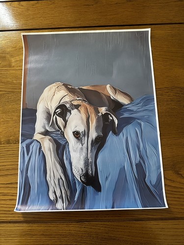 Fawn whippet greyhound canvas - fawn,