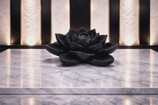 Black Lotus Flower Ornament