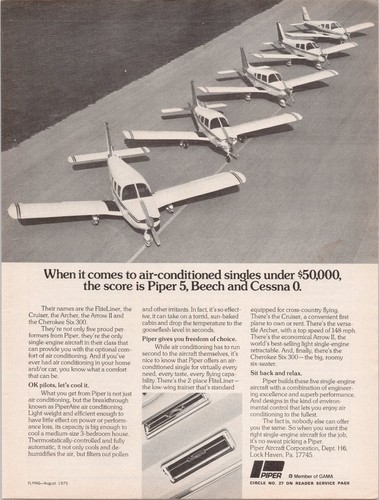 Piper 1975 vintage - vintage, print
