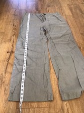 Khaki Cotton Linen Trousers