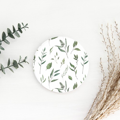 Leaf ceramic coaster foliage - ceramic,