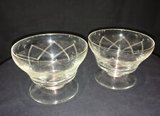 2 VINTAGE GLASS DESSERT TRIFLE
