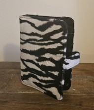 Ring-bound Planner/Binder or Cash Holder Organiser Zebra Print Pen Loop. Unused 
