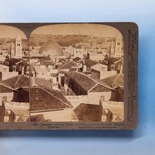 Palestine Religious Stereoview 3D C1900 Jerusalem &Mount Of Olives Latin Hospice