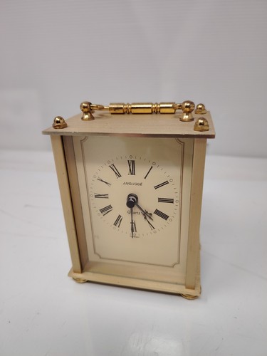 Vintage brass carriage clock - vintage,