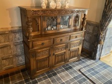 Old Charm Wood Brothers Oak Court Cupboard