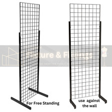 Freestanding Black Grid Panels
