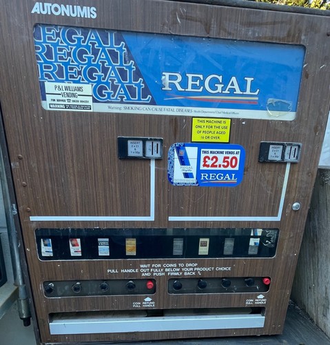 Old cigarette vending machine - old,