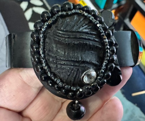 Victorian whitby jet bracelet - whitby,