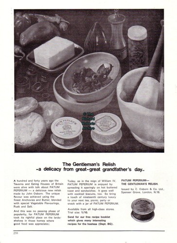 Original 1968 advert for patum - 1968,