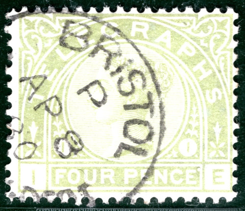 Telegraph stamp t5 4d - qv,