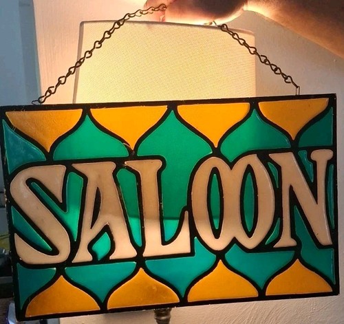 Old stained glass - old, saloon