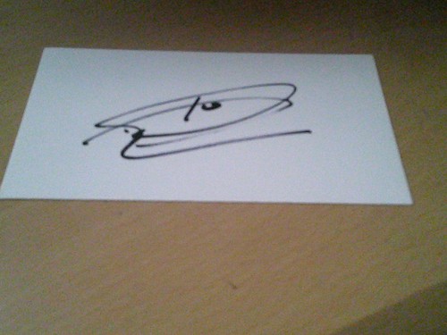 Signed card luton town - card, of