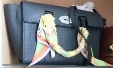 Mulberry Psychedelic Yellow Multi Twilly 60 In Silk Wrap Scarf Ex Condition