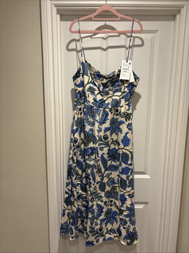 Zara blue floral printed - zara,