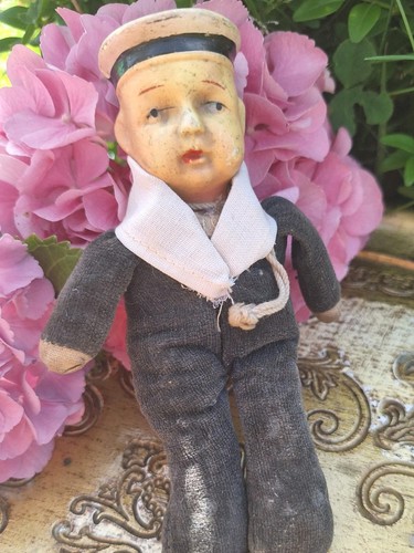 Vintage bisque head small - bisque,